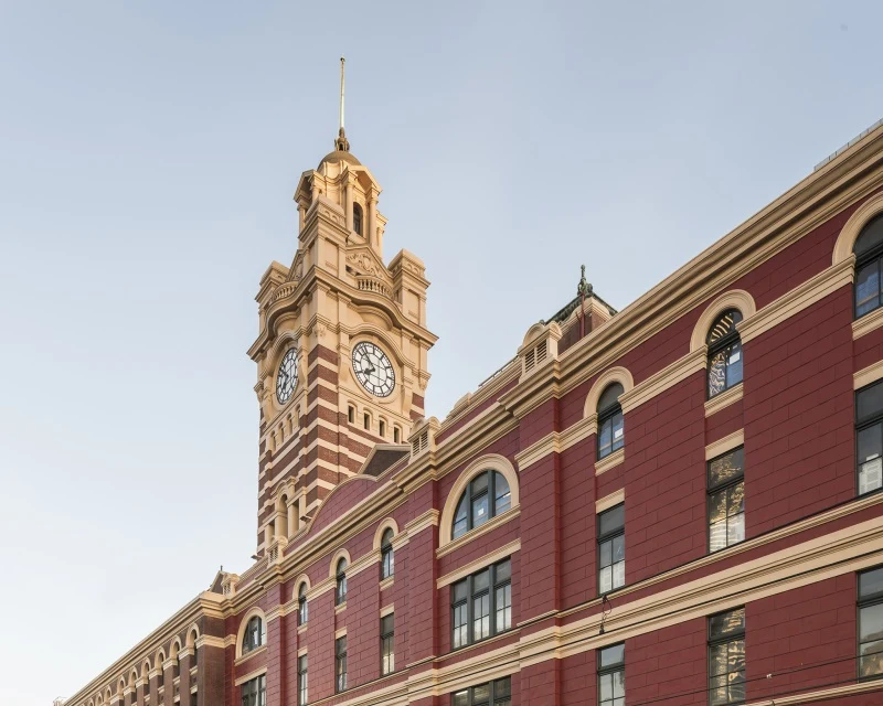 exterior red brick building.