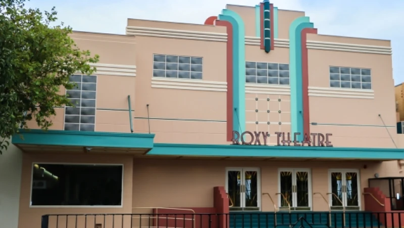 Art deco theatre exterior