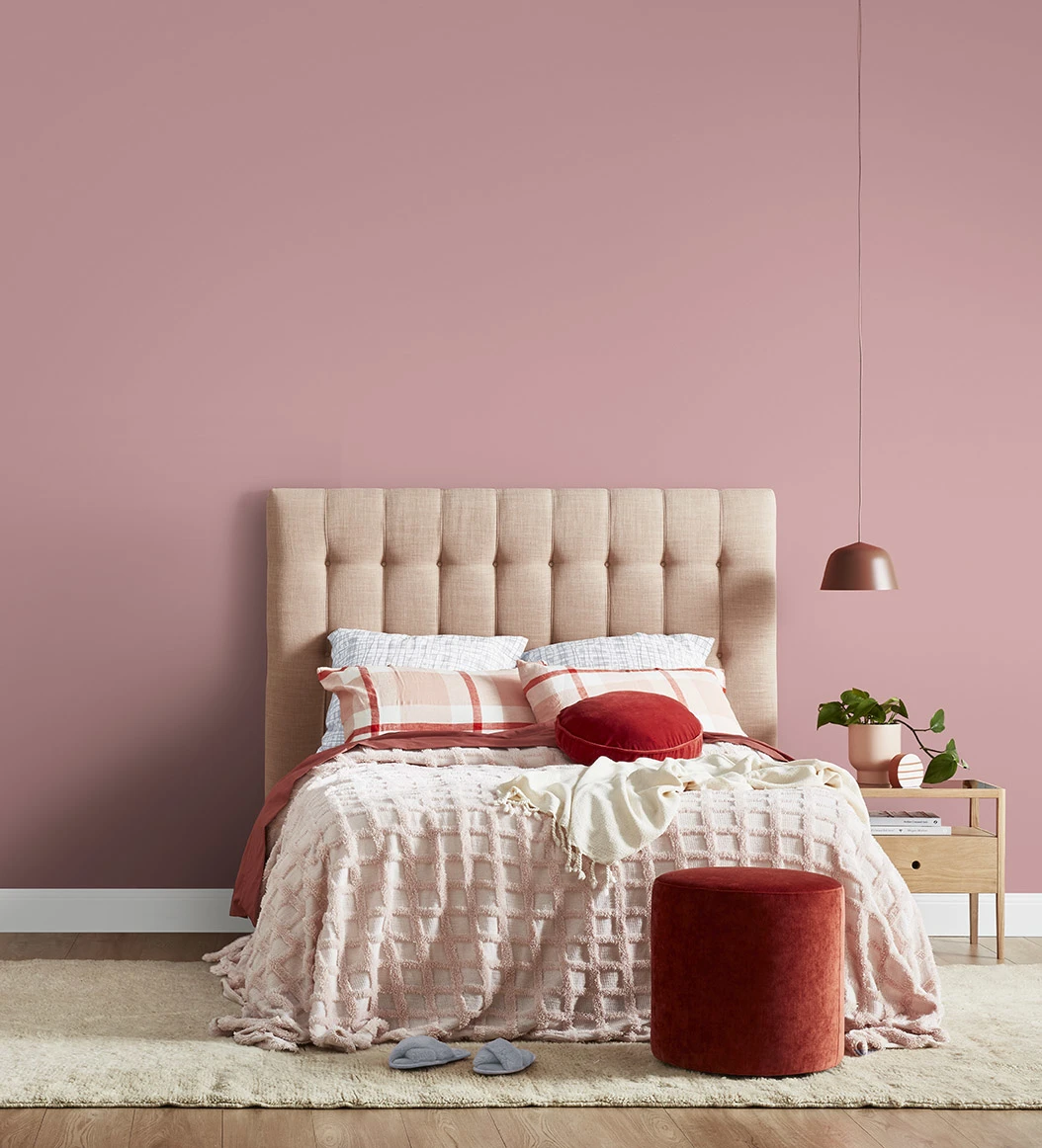 dusty rose bedroom