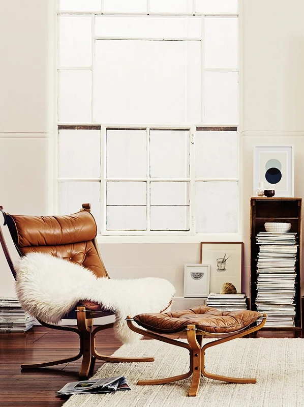 leather chair and dining table