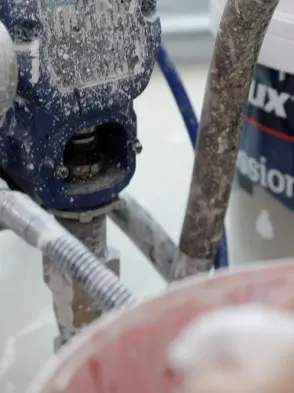 Close up of paint sprayer