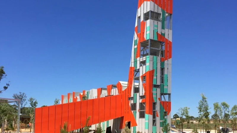 Orange and green building