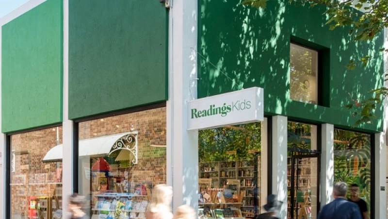 Green and white exterior of a bookshop
