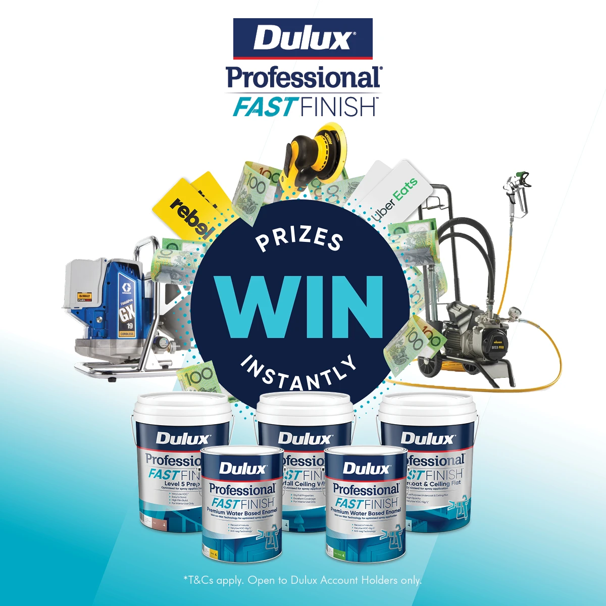 Dulux Professional Fast Finish promo with prizes 