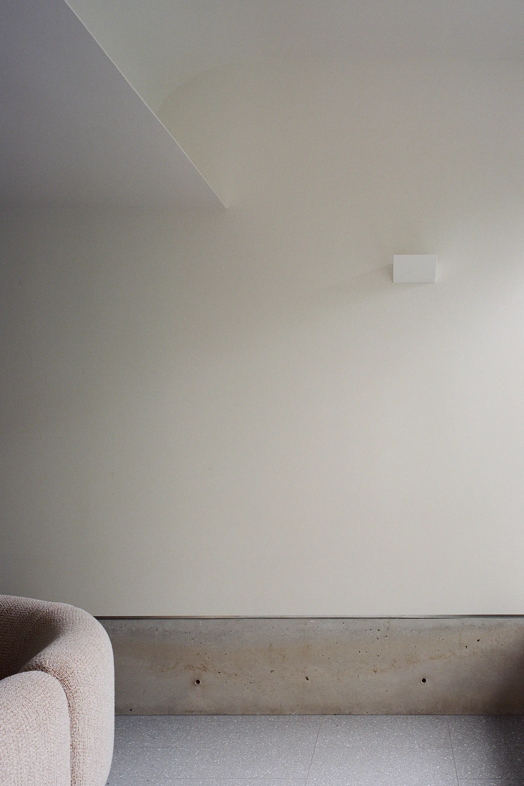 White wall in living room