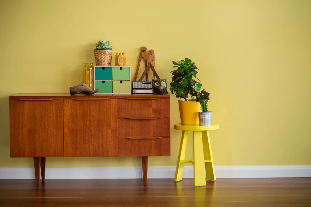 Timber console in yellow room: Colour Forecast 2013 - Seek palette