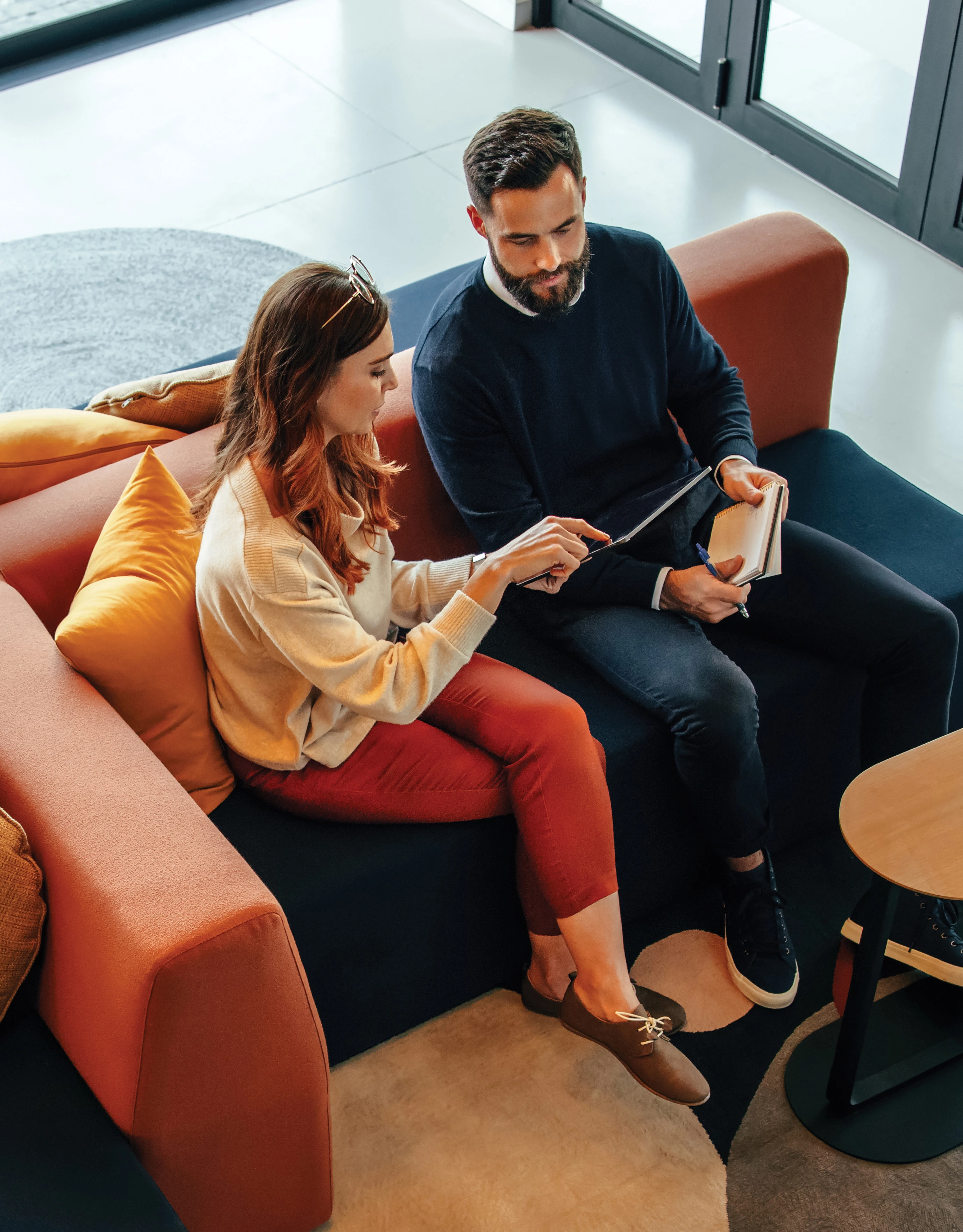 Specifier, designer or architect guiding selection with a client 