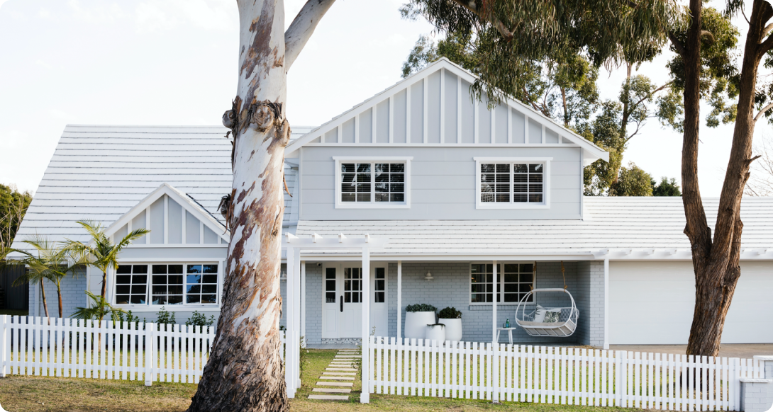 Hamptons-style double storey house.