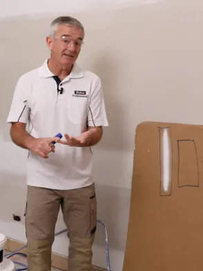 Man with spray paint pattern examples