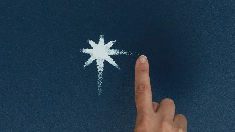 Use your finger to create the star fade effect