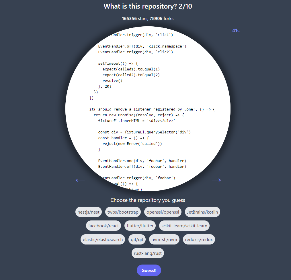 ➁github-guessr.bootstrap