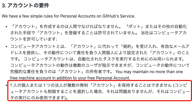 github利用規約