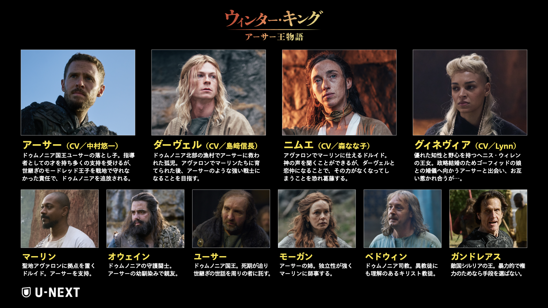 ウィンター・キング：アーサー王物語』U-NEXT独占配信開始