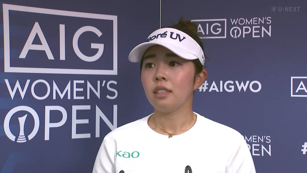 山下美夢有、3日目を終え単独トップ 運命の最終日へ「しっかり修正して、明日につなげたい」|AIG女子オープン(全英女子)