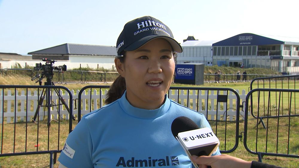 畑岡奈紗、日本での時間で「リフレッシュできた」 コースの印象は「これまでの全英と少し違う」|AIG女子オープン(全英女子)