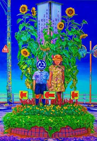 【ドローイング】ワタベカズ■いつでもハラペコ *2014年、靖山画廊出品作品関連 循環.jpg