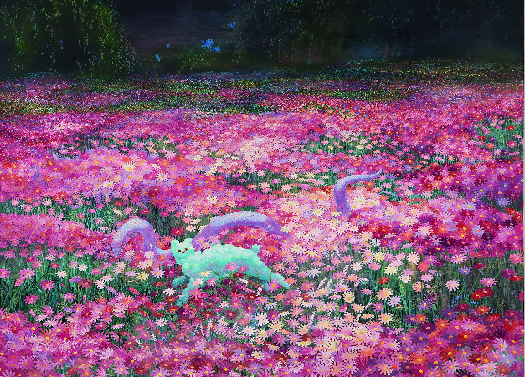 江口綾音 「絵具のコスモス」 （ミヅマアートギャラリー（市ヶ谷