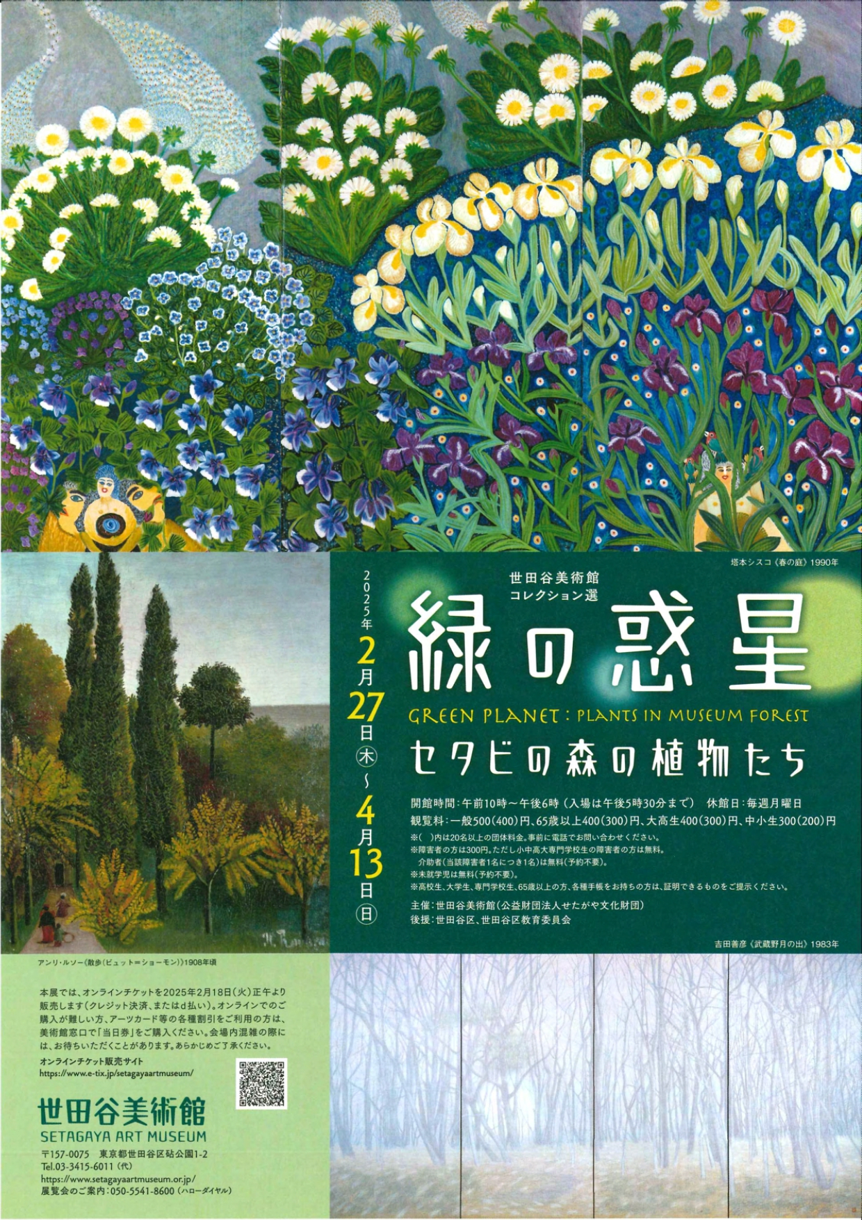 世田谷美術館コレクション選 緑の惑星 セタビの森の植物たち