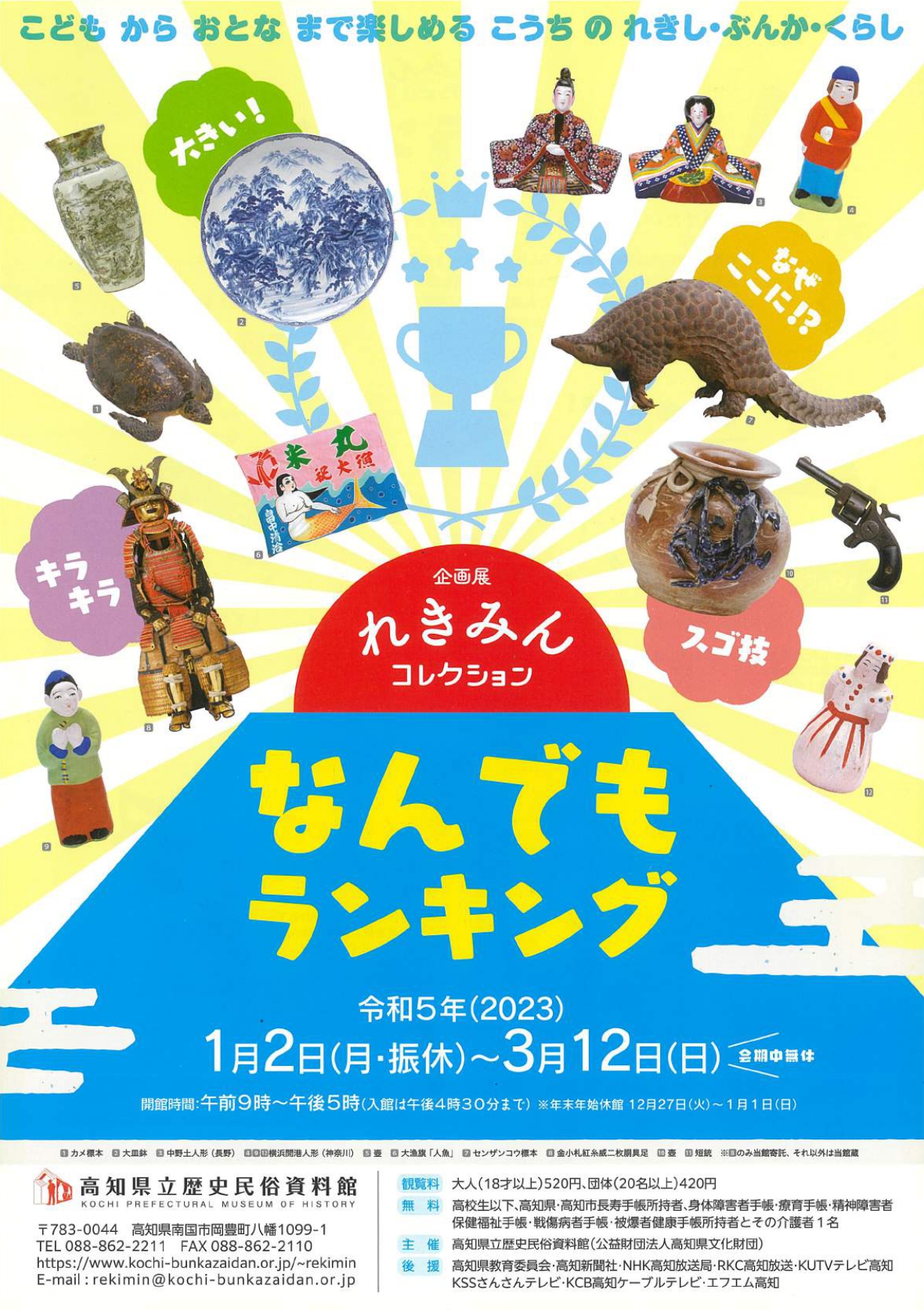 「れきみんコレクション なんでもランキング」 （高知県立歴史民俗