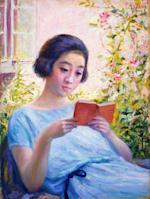 岡田三郎助、【河口湖畔】、希少な大判額装用画集より、美品、日本人画家 083625b0729dafbca7cbdade2b5871