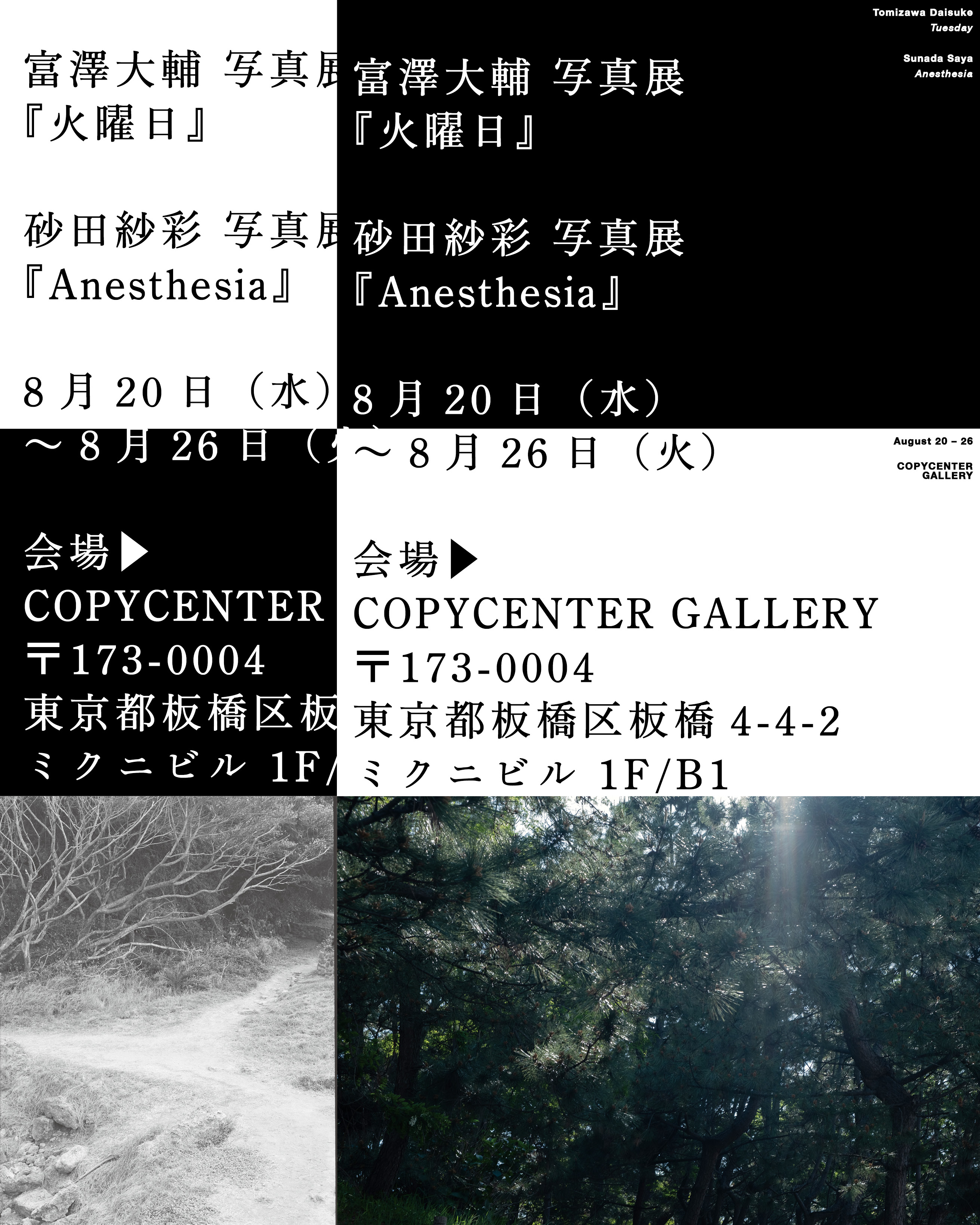 砂田紗彩 「Anesthesia」 （COPYCENTER GALLERY （コピーセンター