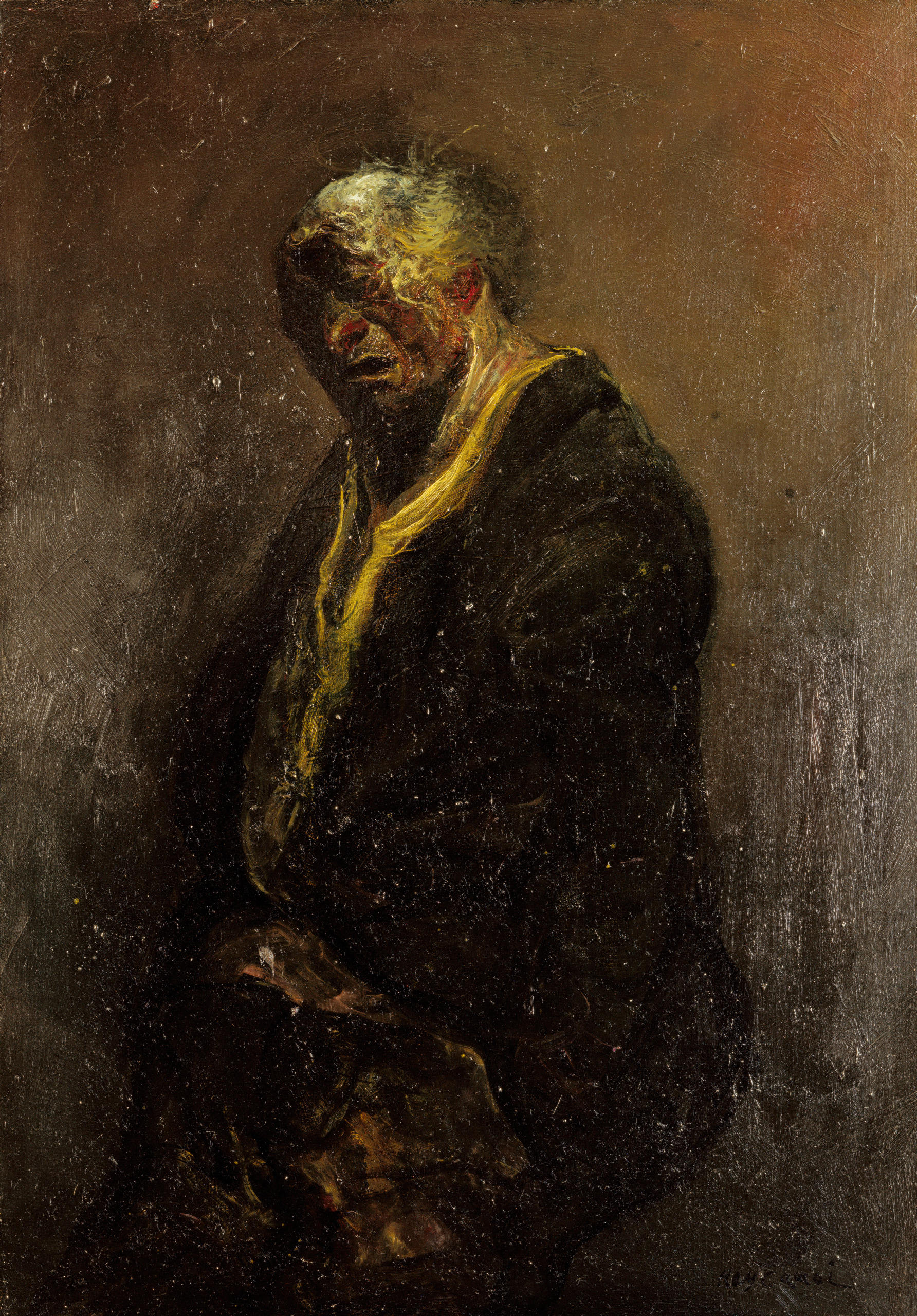 鴨居玲のポスター 没後40年 鴨居玲展 見えないものを描く」 （美術館「えき」KYOTO