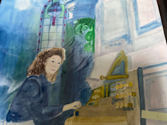 岩崎謙市 肉筆画 岩崎謙市 肉筆画