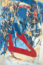 S.UENO作 画題不明=無題 大型油絵作品P50号 アンフォルメル・抽象表現