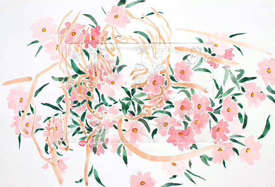 Kazue Nakayaさま専用（原画）流れ星見つけた【A5／水彩／#2301