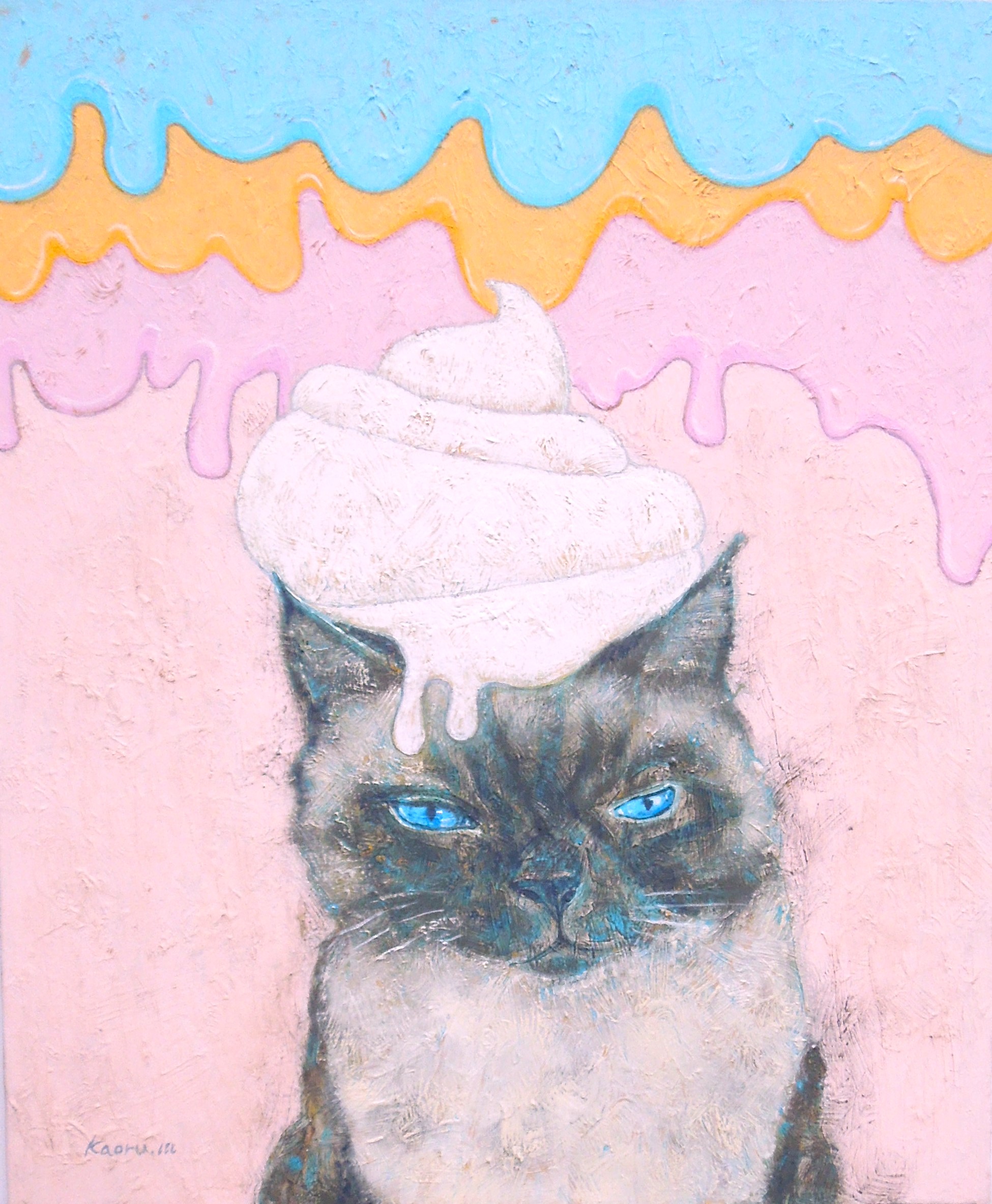 宮本薫　フクロウの油彩画「祖母の里」 宮本薫 展 （Resol Gallery Ueno） ｜Tokyo Art Beat