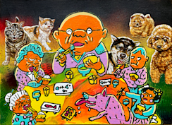 JUNMAKITA 牧田純　限定フィギュア　アート 帰り道」 acrylic on canvas 333mm×242mm #illustration #illust #art