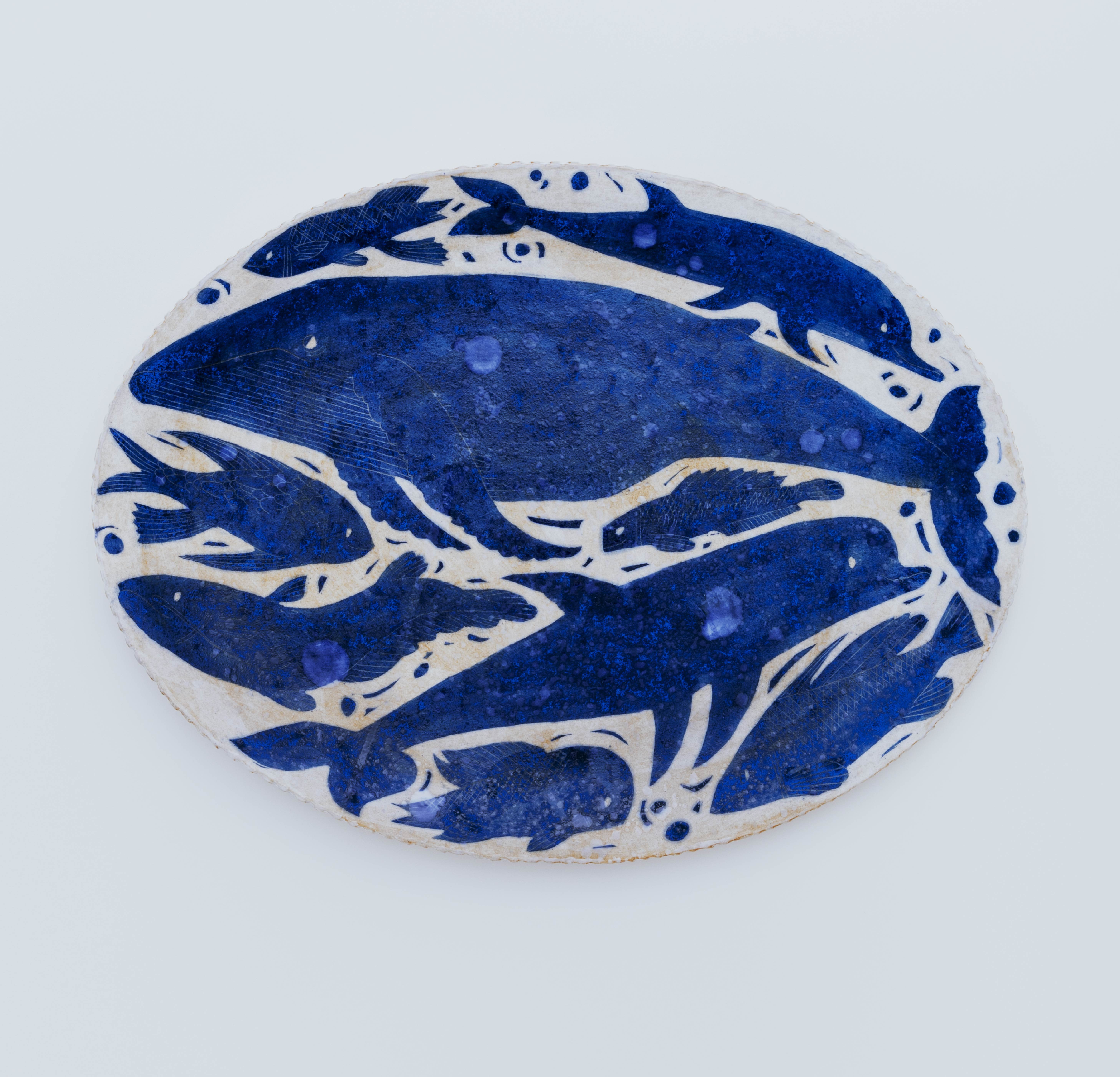 鹿児島睦さん 青い魚 置物② 鹿児島睦の初の大規模個展。「鹿児島睦 まいにち」展がPLAY! MUSEUMで