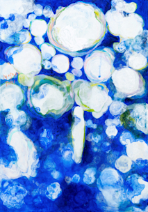 鳥井雅子 「花が降り、雪とまじり、水面になる」 （KOUICHI FINE ARTS