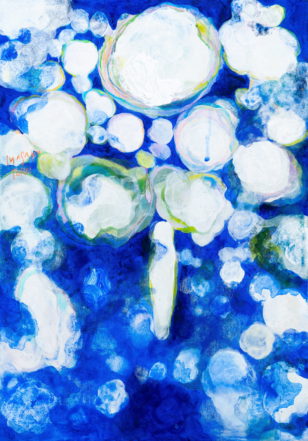 鳥井雅子 「花が降り、雪とまじり、水面になる」 （KOUICHI FINE ARTS