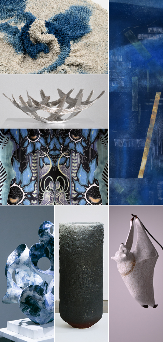 山の工房作品　青い埴輪 金沢卯辰山工芸工房 －表現と素材－」 （KOGEI Art Gallery 銀座の金沢