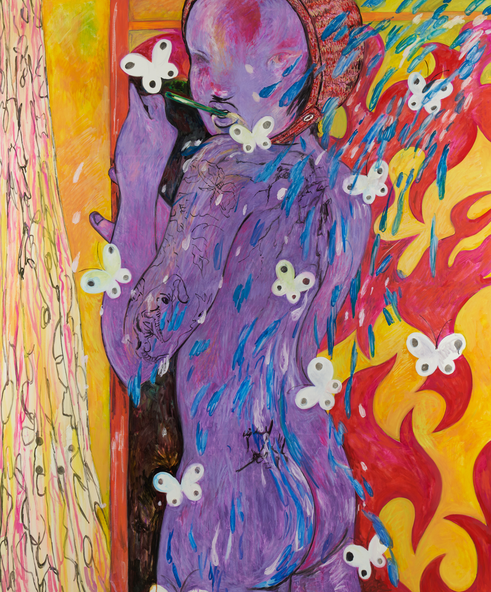 新品未使用！オートモアイ作品 シュプリームとコラボした日本人アーティスト、オートモアイの個展が