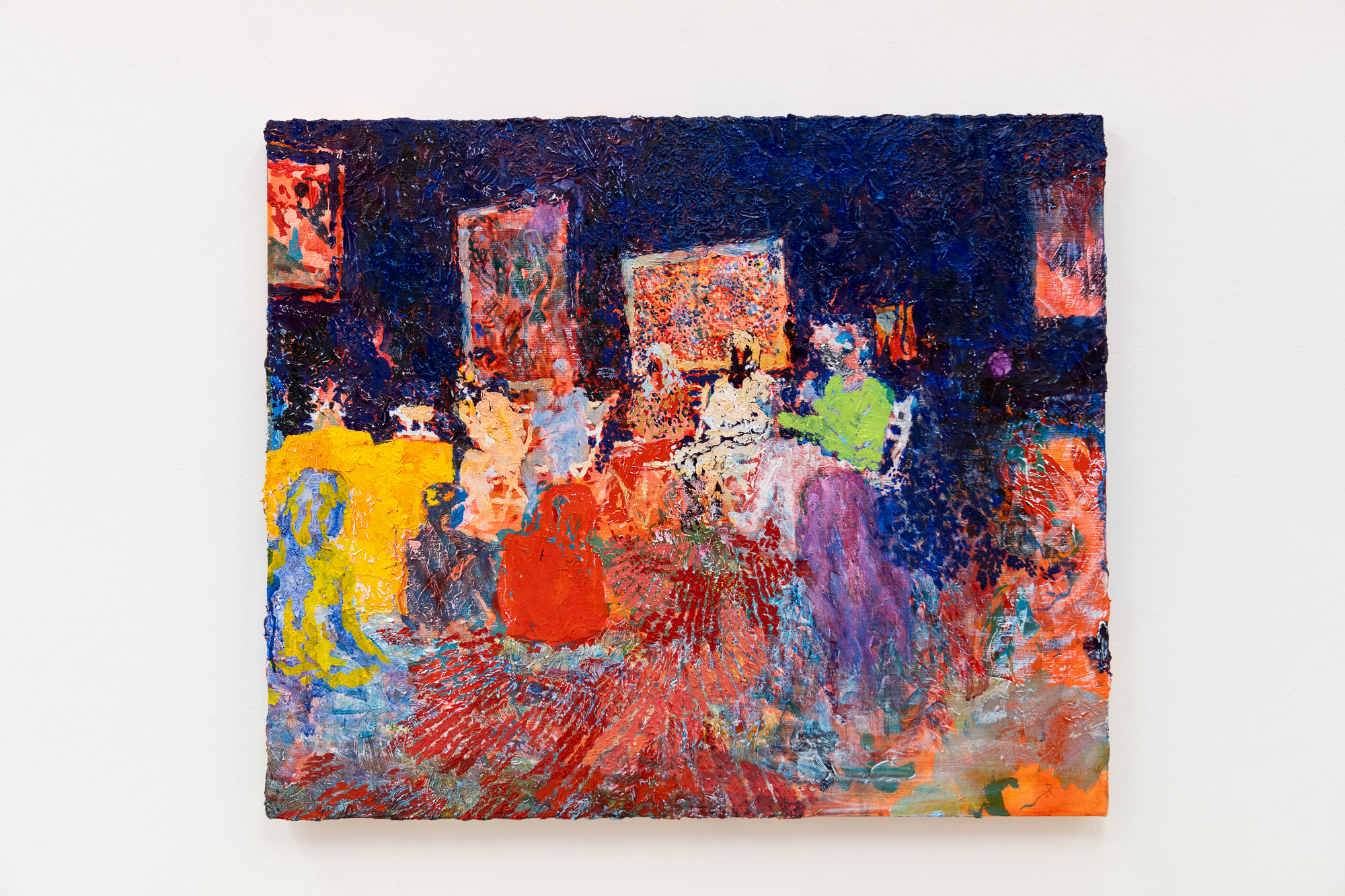 油絵　現代アート　Deep Purple 作者　あんどうまさひろ　油彩画 変容する絵画──「安藤裕美個展 学舎での10年をめぐって「ナビ派」と