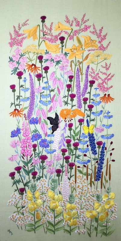 毛沢東の手書き詩、黄鶴楼の刺繍 毛沢東の手書き詩、黄鶴楼の刺繍