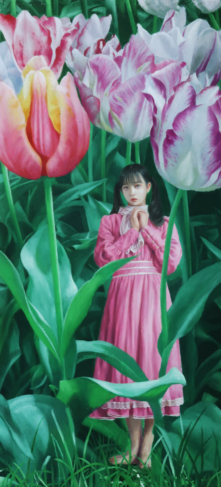 平林和子、【春の想い】、希少な額装用画集より、美品、新品額装付 平林孝央 「静穏の大祝〜眠る森の聖域にて〜」 （Gallery MUMON