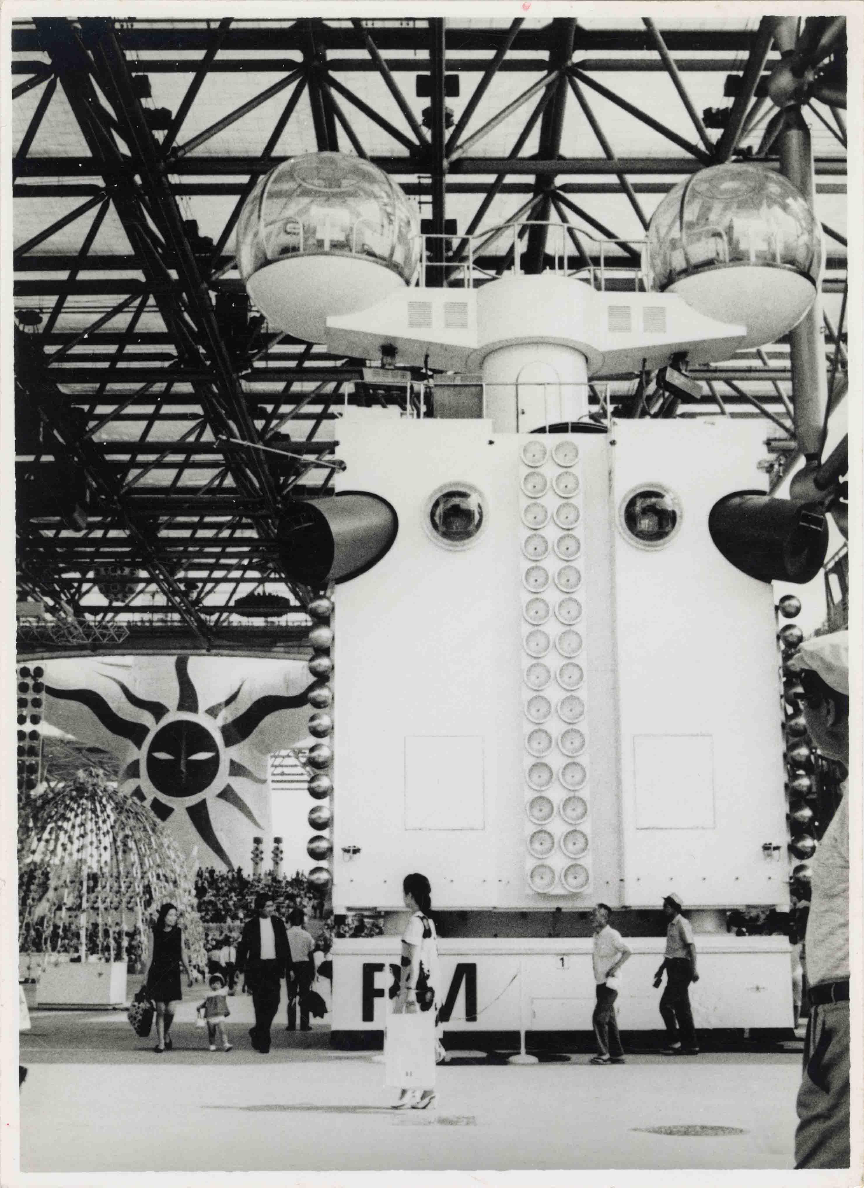 EXPO '70 大阪万博アートワーク付き布製笠、サンバイザー。当時もの。 EXPO '70 大阪万博アートワーク付き布製笠、サンバイザー。当時