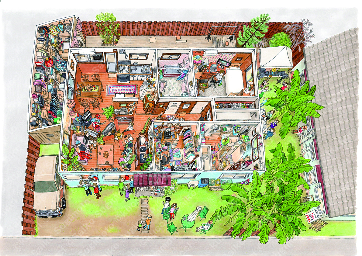 杉本彩子原画展 “Home Sweet Home”」 （ギャラリー白線） ｜Tokyo Art Beat