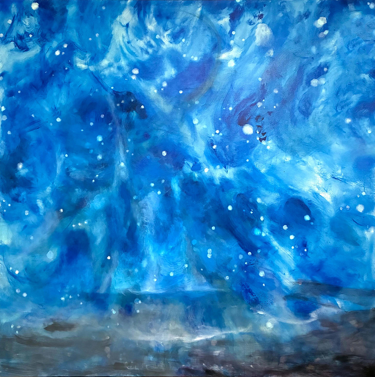 『Gallery光彩　洞』　絵画 西田知代 「We are all visitors to this time, this place