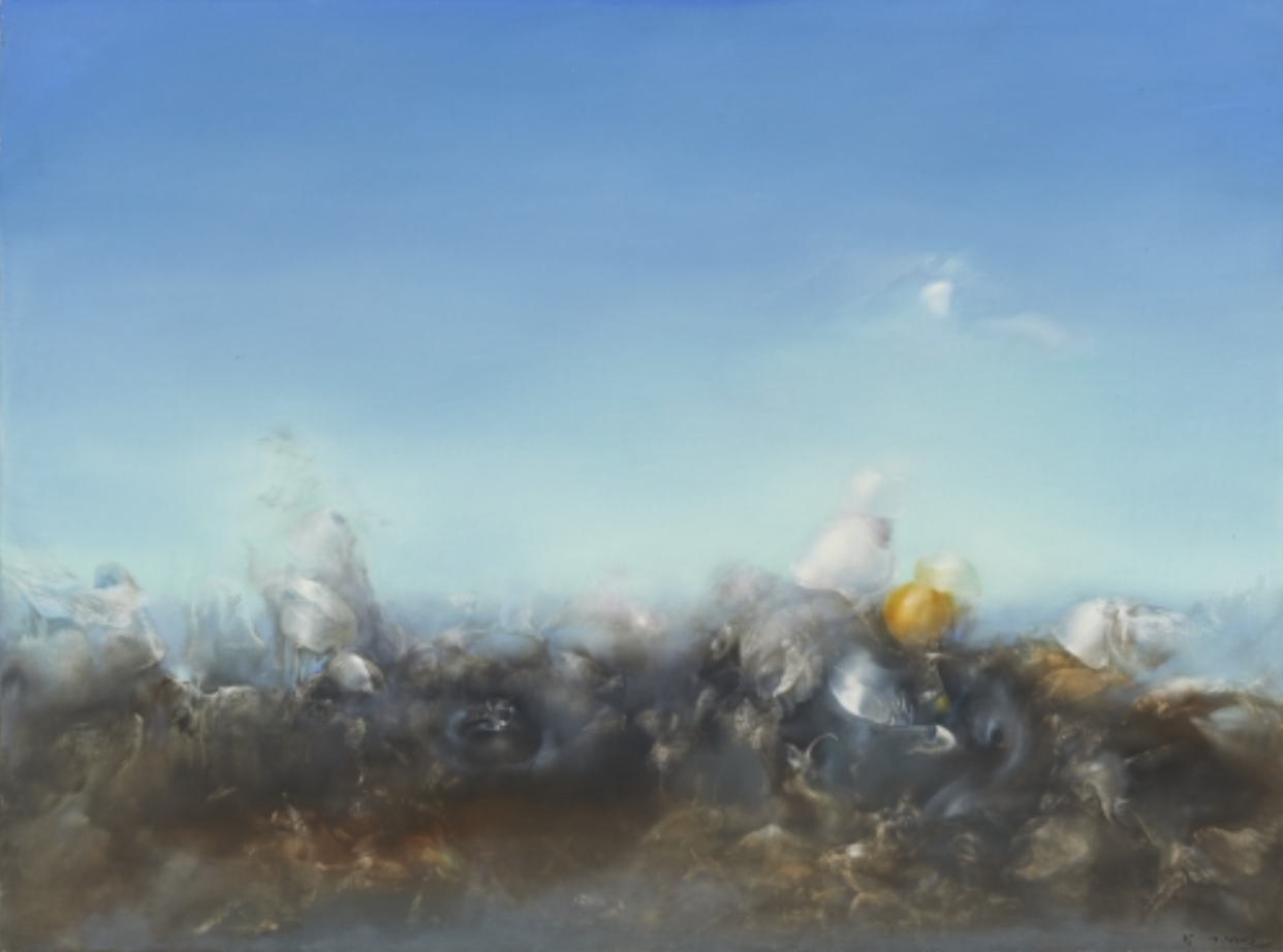 横尾龍彦 題不明 油彩F3号 幻想画家 神奈川県立近代美術館 福岡