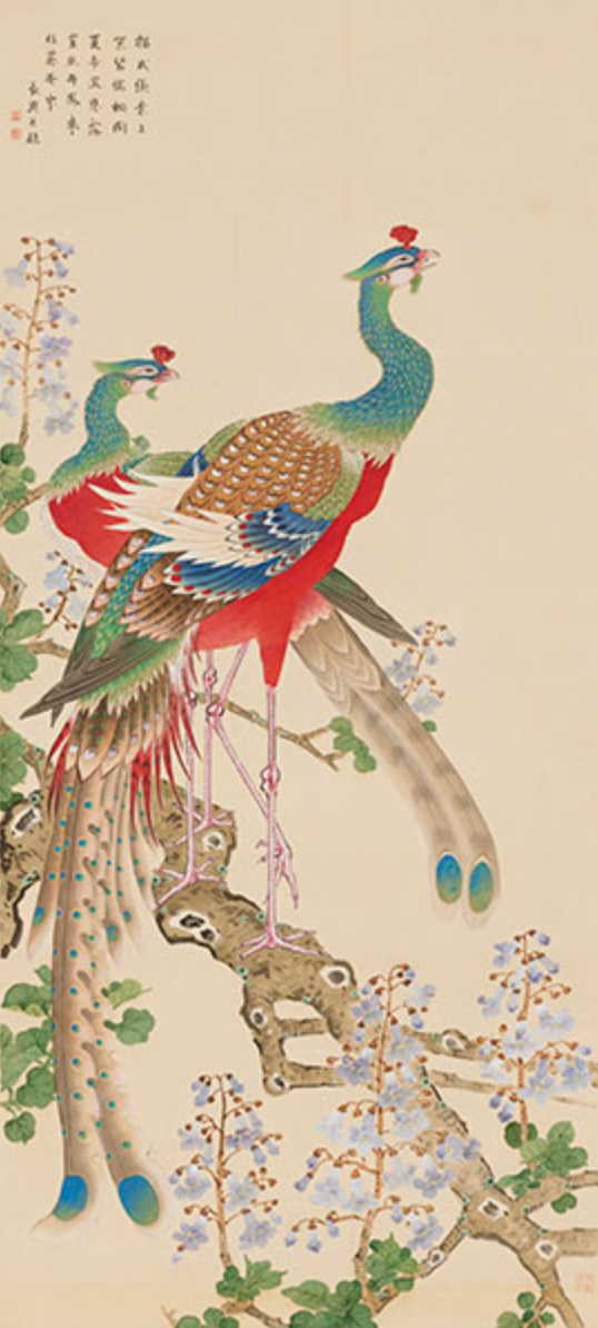 真作保証【秋風嫋〃の図】小室翠雲　共箱　秋の七草おみなえし Collection Ⅰ 田﨑草雲・小室翠雲 ― 関東南画の源流」 （栃木県立