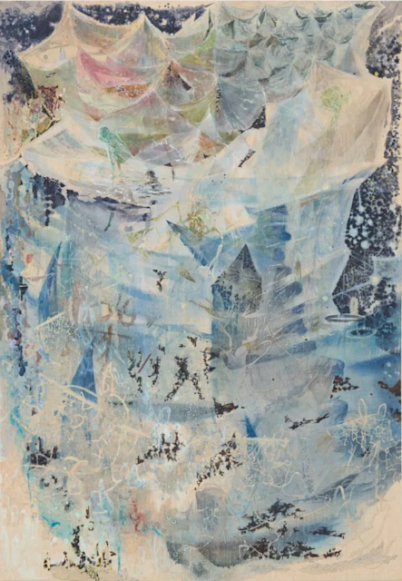 絵画 ★TKM★甘い風の故郷 他1点 原画 上田暁子 「Fishing as a Mole Does – Until Stone Becomes