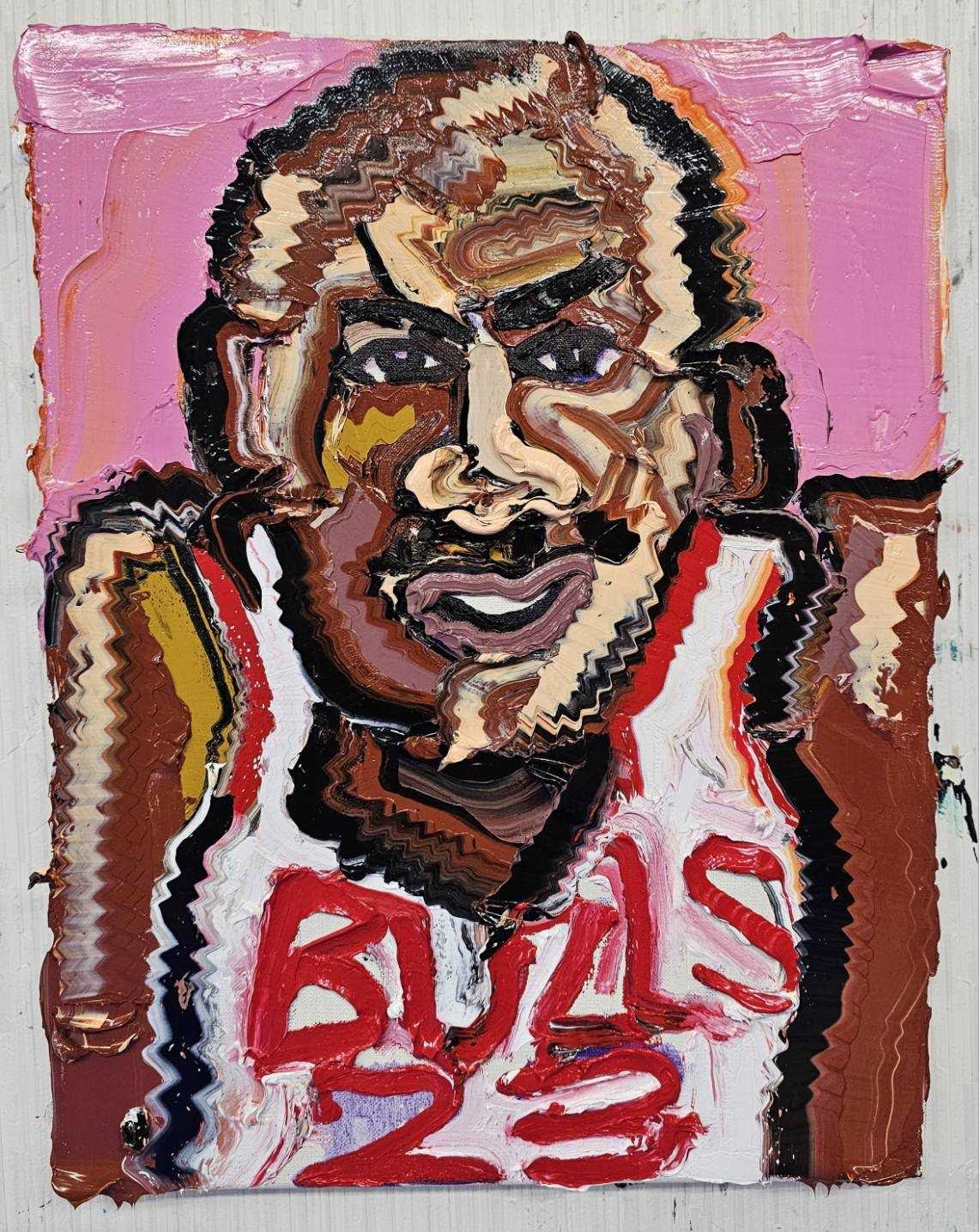 油絵 ロックスターの肖像画 2枚セット。100cm✖️80cmの大迫力 油絵