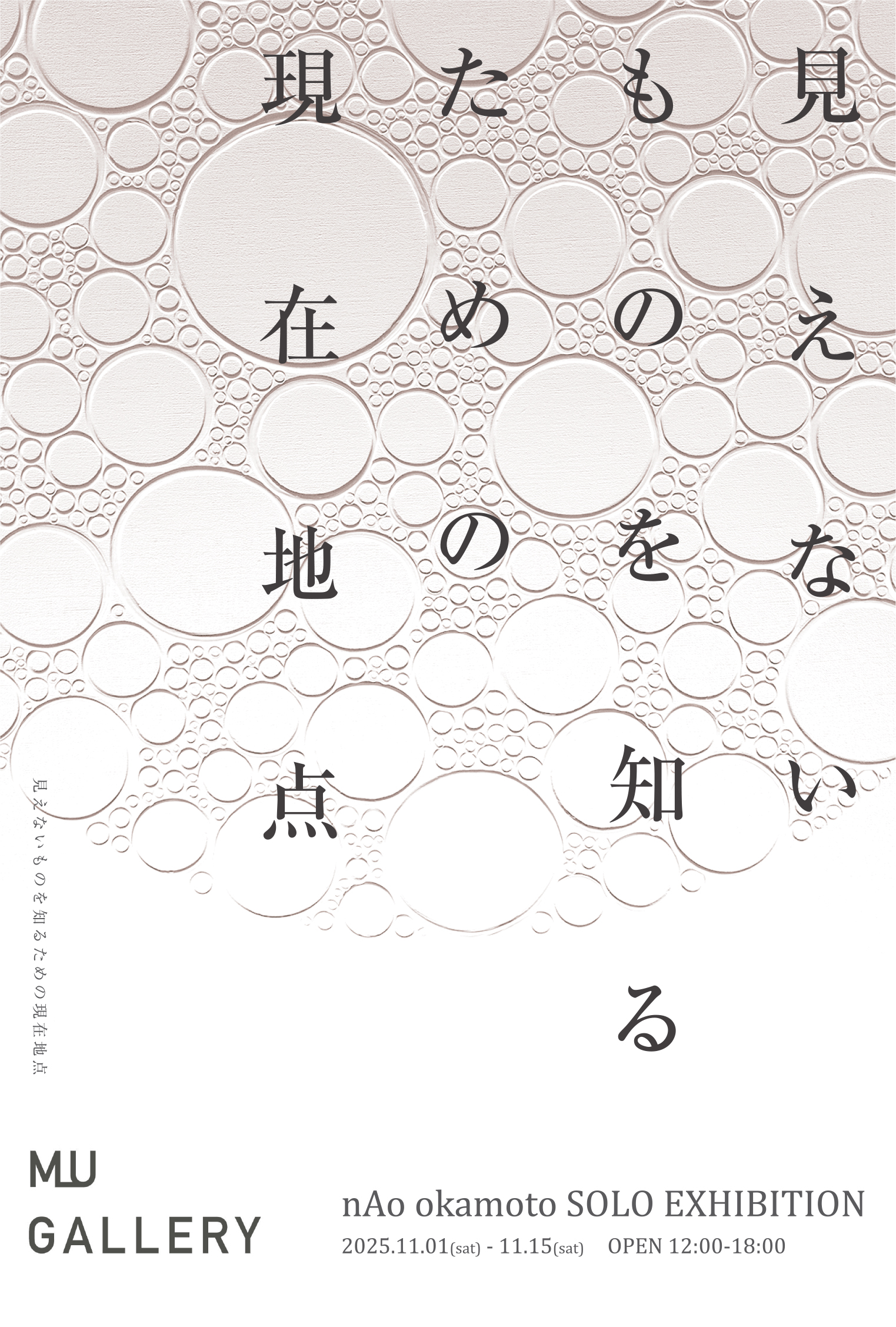 nAo OKAMOTO 「見えないものを知るための現在地点」 （MU GALLERY