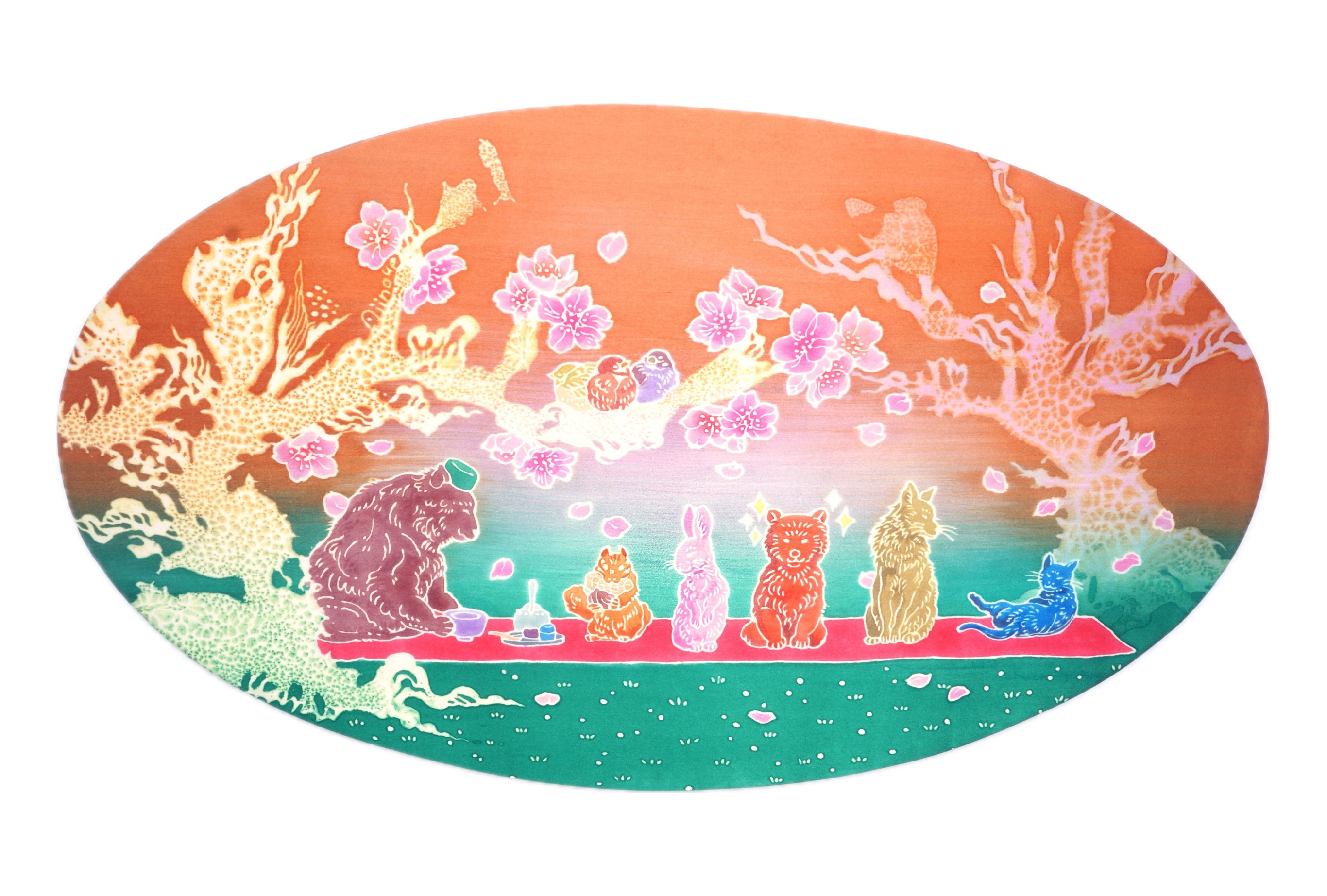 井上覚造、ネコのいる風景、超希少額装用画版、新品額装付 井上覚造、【もれ日】、希少な額装用画集より、新品額装付、状態