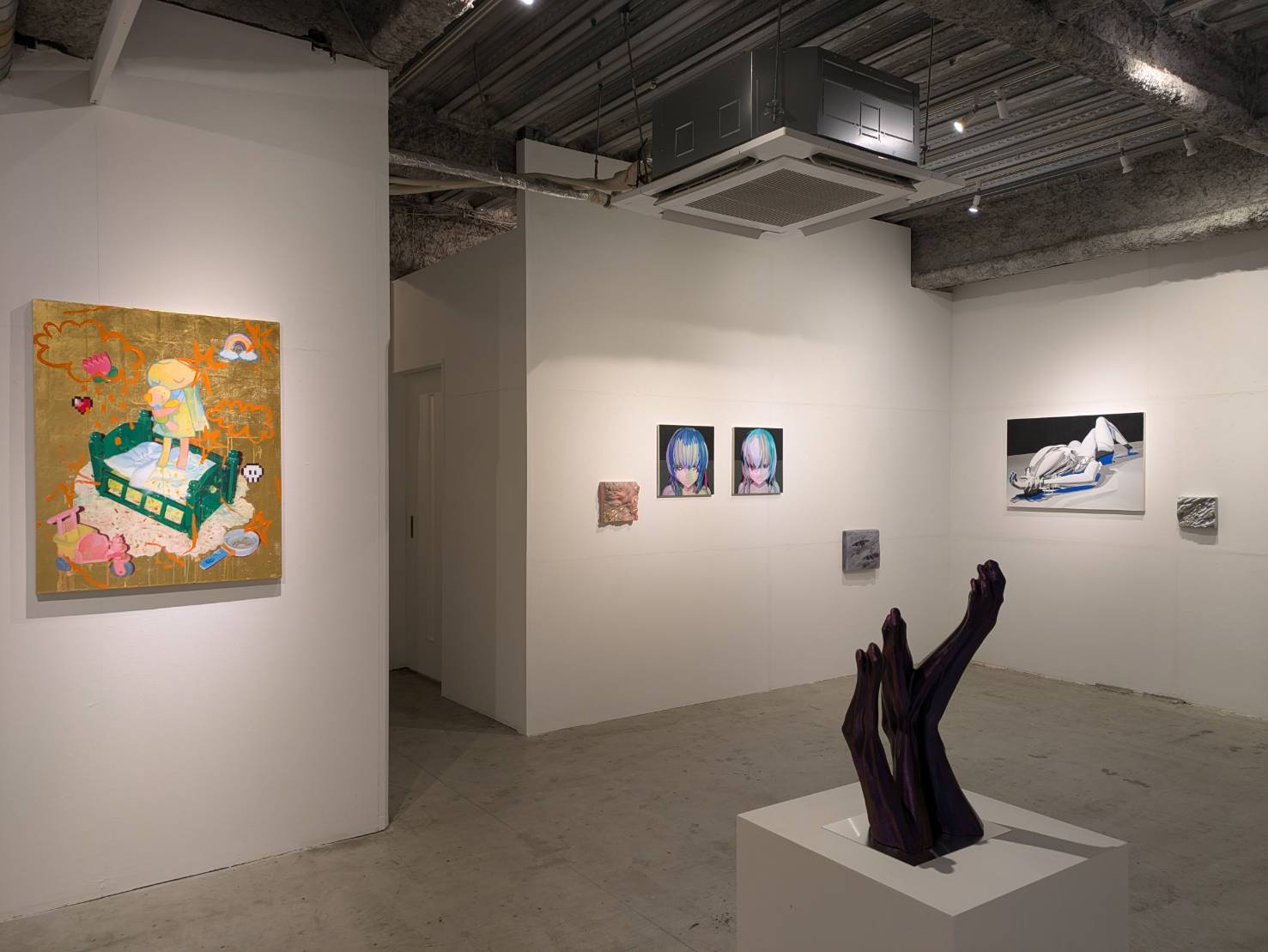荒木市三「花」油彩画　（サムホール） ボディがほしい：髙木 ちゃー、タカハシ マホ、アンドレア サモリ