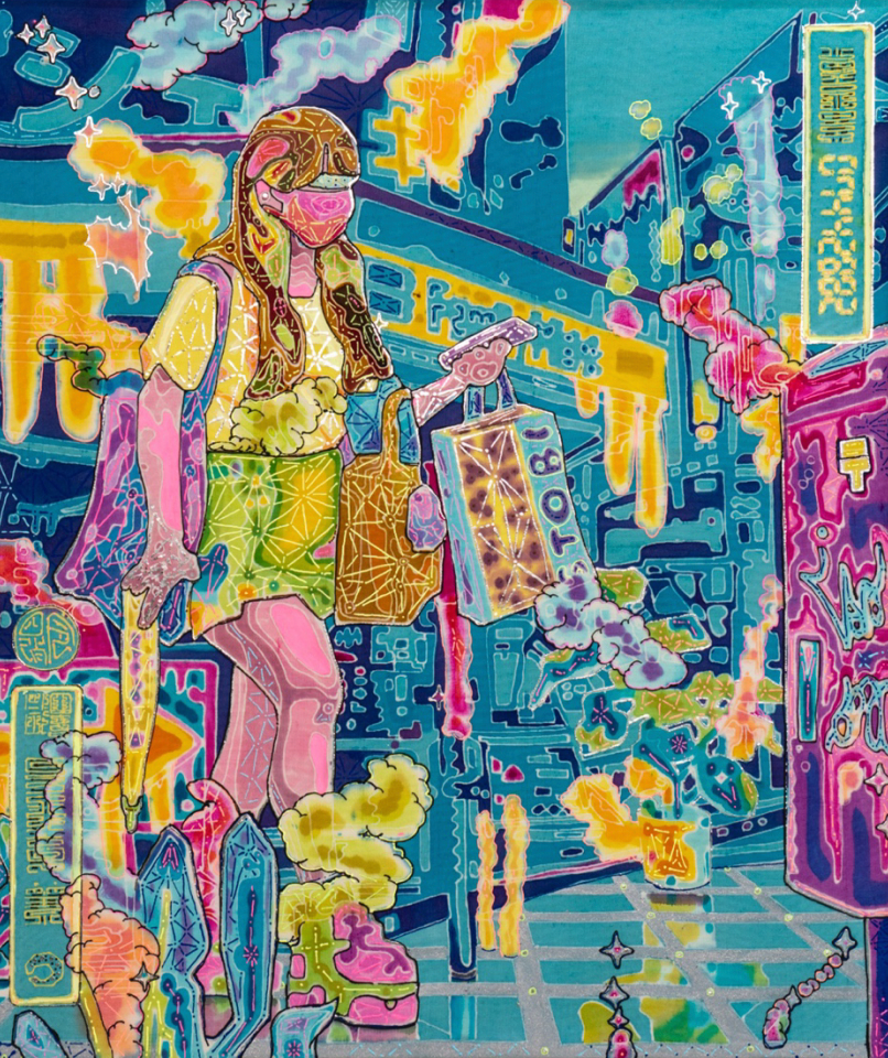 手描きの素晴らしいインドのプリミティブ絵画です　大変古いものです 手描きの素晴らしいインドのプリミティブ絵画です 大変古いものです